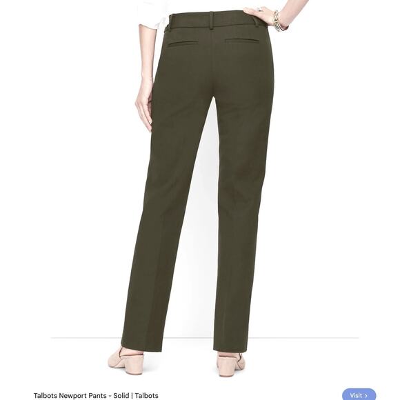 Perfect Condition Talbots Newport Pant Olive Green Size 4 - Picture 1 of 13